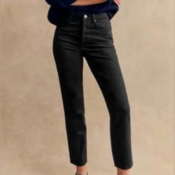 Sezane High Rise Black Jeans - Picture 1 of 8